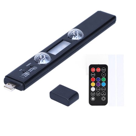 Trådløs LED Bil Ambient Lys Fjernkontroll Magnetisk Dekor