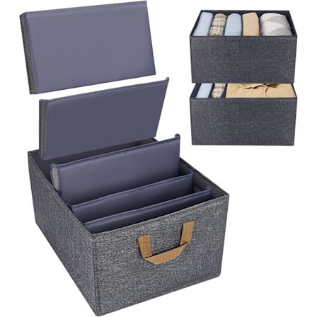 Förvaringslåda för garderob, justerbar klädlåda, tvättbar och hopfällbar förvaringslåda