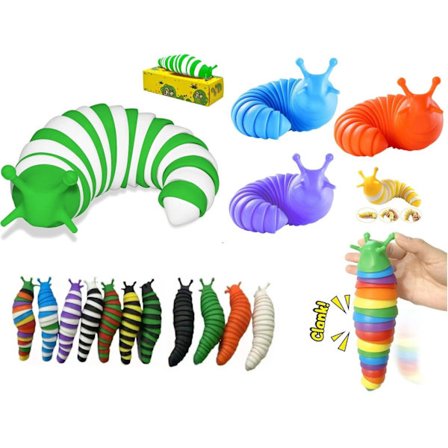 Fidget Slug Articulated Fidget Toy, Realistic Slug Insect Decompression Toy Fun