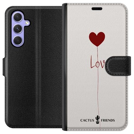 Yhteensopiva Lompakkokotelo Samsung Samsung Galaxy A54 Cactus and Friends - Love Balloon Minimal