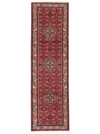Asadabad Matta 82X278 Hallmatta Mörkröd/Svart Ull, Persien