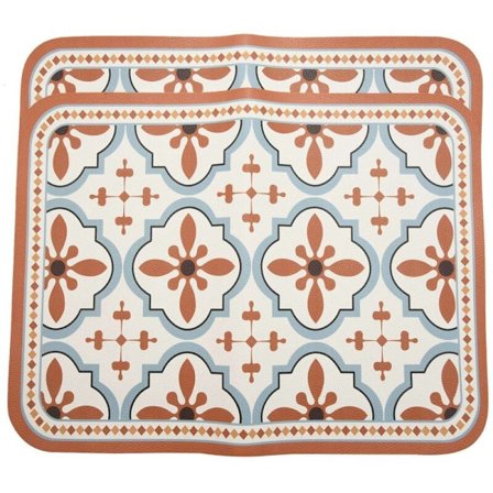 Bordskåner Romantisk Blomsterstil Pladsemåtte Isolering Bordskåner - Blå 40Cm