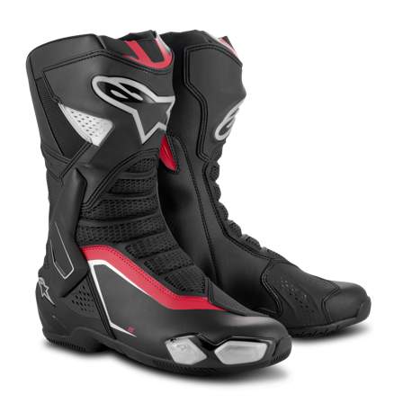 Stivali Moto Alpinestars SMX-6 V3 Nero/Argento/Rosso 37