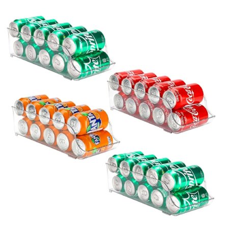 4 st burkförvaring i kylskåp, burkdispenser, burkhållare, ölburkhållare, dryckeshållare