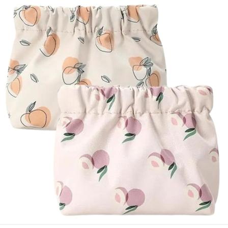 2 pakkausta pieniä meikkipusseja käsilaukkuun, vedenpitävä minilaukku, itsestään sulkeutuva matkatavarasäilytyspussi ilman vetoketjua