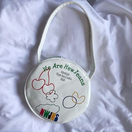 Popmusik Denimväska Söt Konsert Rund Messenger Bag