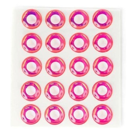 Epoxy Eyes 5,5 mm oval doppel, White/Pink
