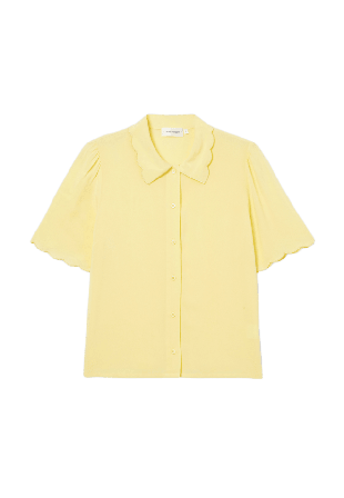 Carin Wester Skjortblus med vågig kant AIRA Blusar Gul 38