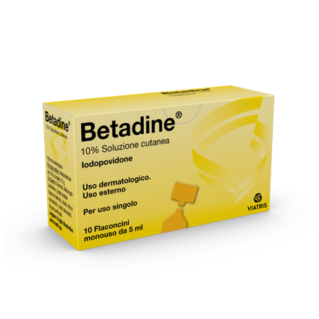 Betadine Soluzione Cutanea 10 Flaconcini Monouso 5ml