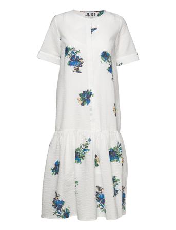 Mandy Placket Dress White Just Female