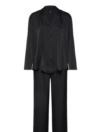 Pj Ls Satin Pinstripe Black Hunkemöller