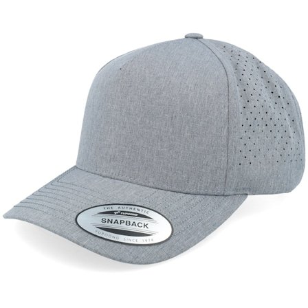 Yupoong - Grey - adjustable - Cap - Perforated Heather Grey A-frame Adjustable - Hatstore