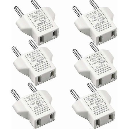 6 st USA till EU EU Adapter Adapter Uttag