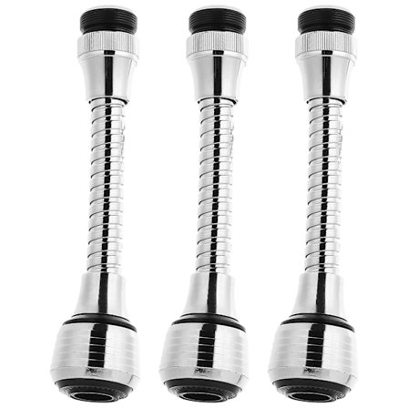 3 stk. rustfritt stål vask sil sikt svingbar kran spray kjøkken vask luftere kjøkken vask spray hode kjøkkenutstyr