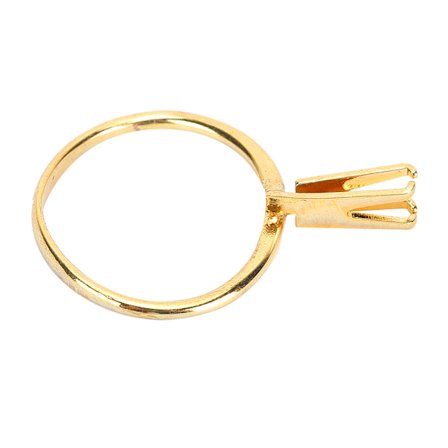 Professionell Diamant Hållare Ädelstenar Fjäder Spets Klo Ring Smycken Display Tillbehör Gul (Lång)