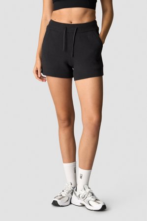 ICANIWILL - Soft Knit Oversized Shorts Dark Grey - Dame - ICIW