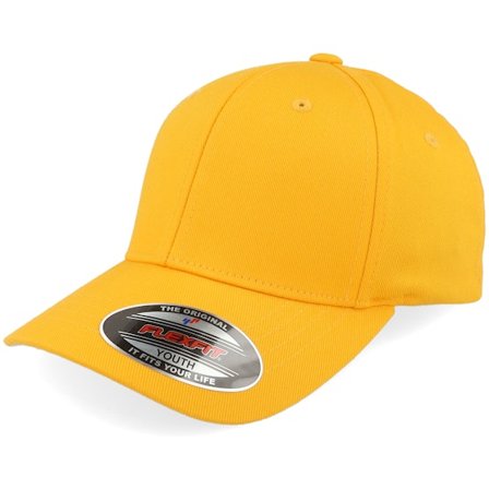 Flexfit - Gul flexfit Keps - Kids Wooly Combed Gold Flexfit @ Hatstore