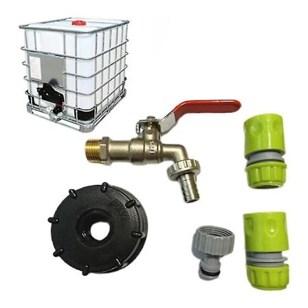 Tankkran 1000L S60x6 IBC Krananslutning 1/2" Slangadapter