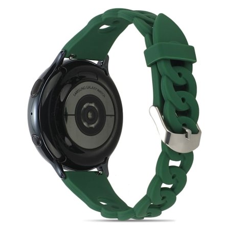 Silikonarmband med cirkelformad länk Samsung Galaxy Watch 5 / 5 Pro / 4 - Militärgrön