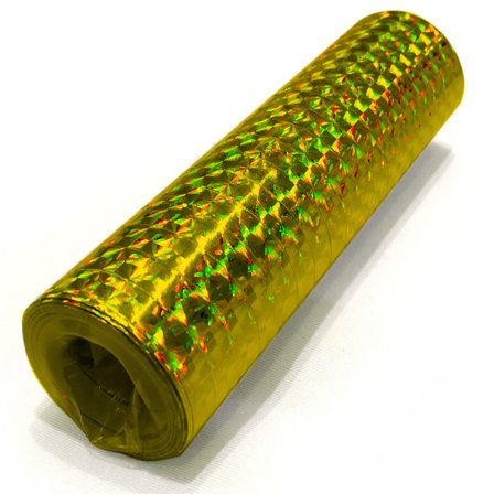 Serpentin Holografisk Guld 18x4m