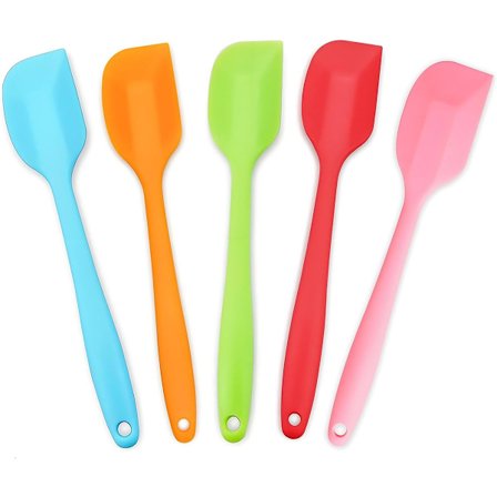 Non-Stick Silikone Spatel Sæt 5-Dele til Bagning Køkken Dessert med Flere Farver