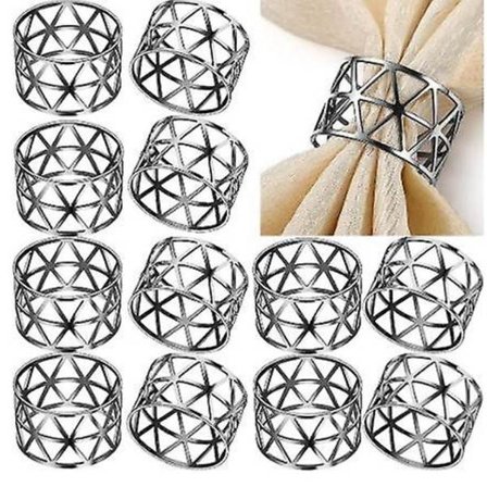 Servietringe, 12 stk. Udhulede servietringeholdere Servietring