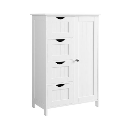 Kylpyhuonekaappi 4 laatikolla - Valkoinen säilytysyksikkö tyyli