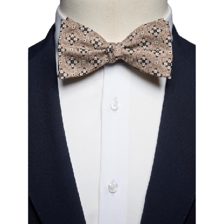 John Henric Bow Tie Geometric Kostymtillbehör Herr Brun ONESIZE
