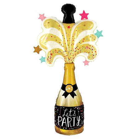 Lets Party Champagneflaske Stor Folieballong