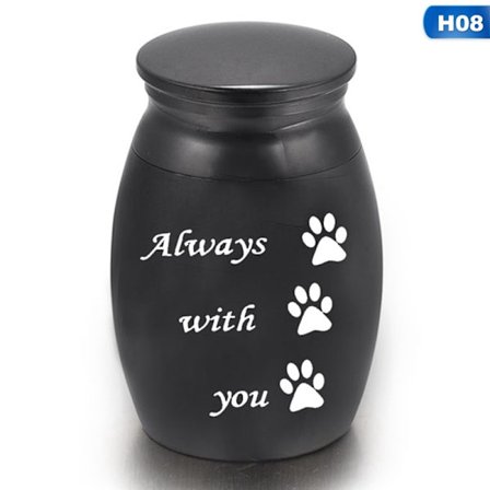 Svarta legerade husdjursurnor Husdjur Hund Katt Fåglar Mus Kremering Aska Urna Minneskåpa Columbarium Husdjur Minnesmärken Ministorlek H08
