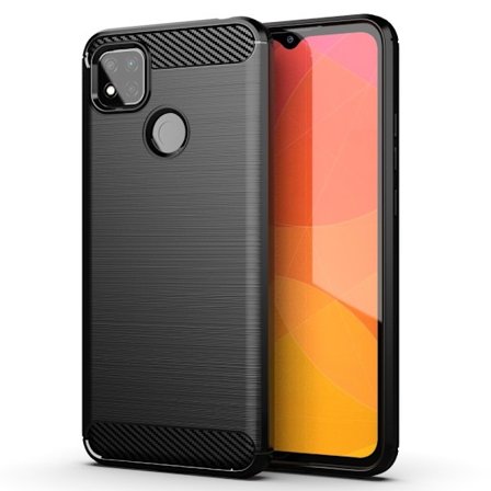CARBON kuori Xiaomi Redmi 10 4G:lle (2021/2022) Musta