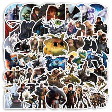 50X Hur man tränar din drake Norse Viking Stickers Hicka Astrid Scrapbook Phone