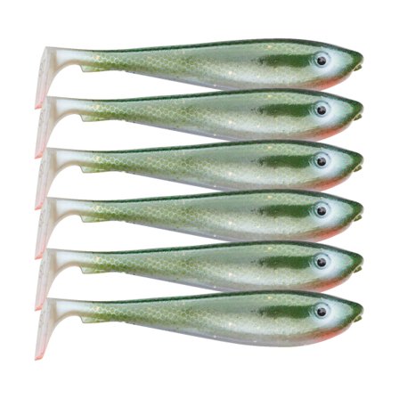 SvartZonker McRubber Shad 9cm (6-pack) - C1 Rūgen Herring