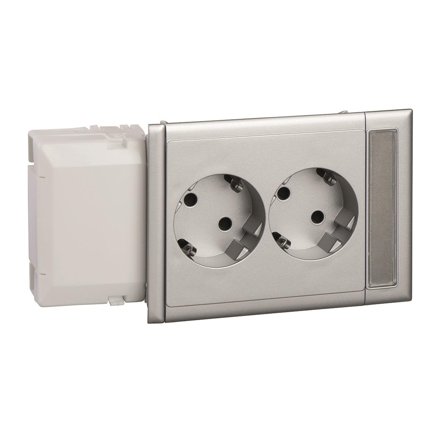 Schneider Electric 5940023 Masteruttak 2-veis Aluminium, Installasjonsmaterial