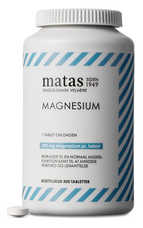 Matas Striber Magnesium 200 mg 300 tabl., Helse & Madvarer, Mineraler, Magnesium