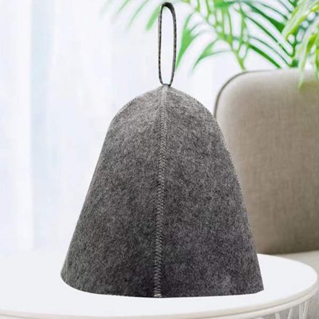 Original ullsaunahatt for kvinner og menn 2-pakning naturlig filt saunatilbehør