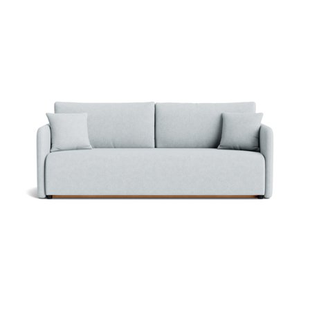 Firenze 3-Sitzer-Schlafsofa mit Stauraum, Aragon Kristallblau, Modernes Design, Bettfunktion für täglichen Komfort, 88cm Tiefe, Unifarben