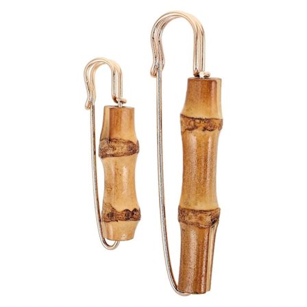 2 stk. Vintage Bambus Broche Nål til Sjaler og Trøjer Retro Sikkerhedsnål til Cardigans Unik Bambus Trøje Clip Antik Broche til Kjoler