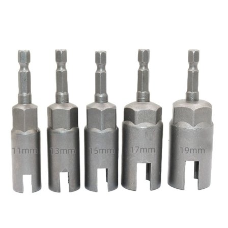 5 STK 1/4" møtrik driver vinge møtrik driver slot skruenøgle sekskantskaft