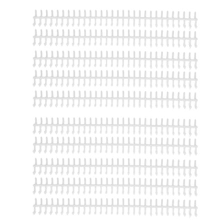 10 stk. Binderyg 30 huller 12 mm diameter DIY udskiftelig plast A4 Wire Binding Spines til skolekontor hvid