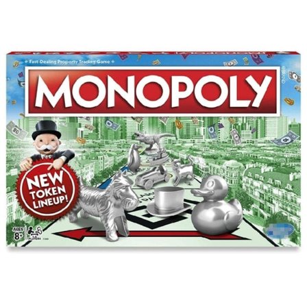 Monopoly brætspil for 2-6 spillere, 8 år+, engelsk version [JUN]