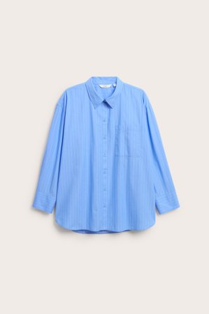 Kappahl | Randig poplinskjorta Blå XL | Blå