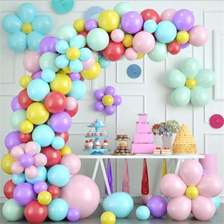 100 st färgglada regnbågsfödelsedagsballonger Arch Garland Kit Latex Set Festdekoration