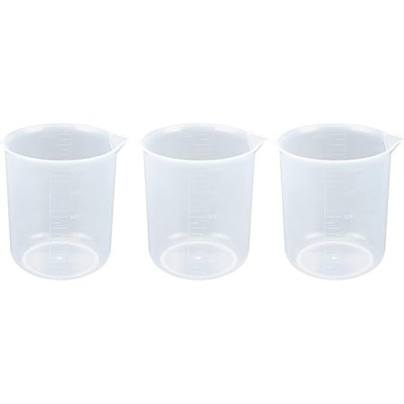 Kök Pp Mätkopp Vetenskaplig Plast Graderad Bägare Transparent 500ml, Kök Matlagning Dosering Kopp (3-pack)