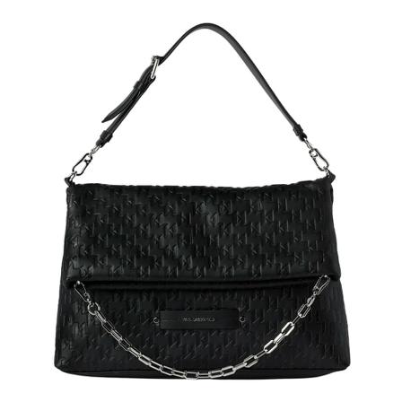 Karl Lagerfeld, Kushion Embrossed Folded Tote Bag Czarny, Kobieta, Rozmiar: ONE Size