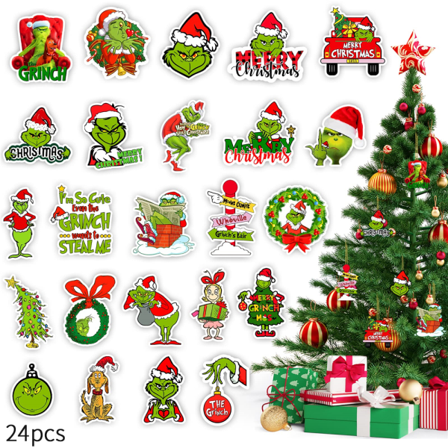 24 st julgranspynt Dekoration Julhängande Charm Ornament
