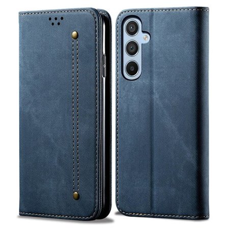 Jeans Samsung Galaxy M34 Flip Etui - Blå