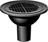 Gustavsberg Rörsystem 7151129 Lattiakaivo siivilä ja poistoaukko pohjassa 83 mm, Sisätilaviemäri