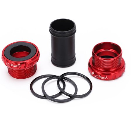 Lett og utskiftbar bunnbrakett for sykkel, praktisk sykkelkomponent for sammenleggbar sykkel, rød