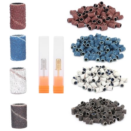 400 stk. slibebånd 80 120 180 240 korn negle manicure pedicure filværktøj med skaft